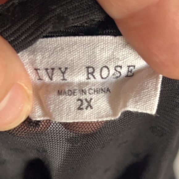 PLUS SIZE SHEER DOT BLOUSE - Picture 2 of 9